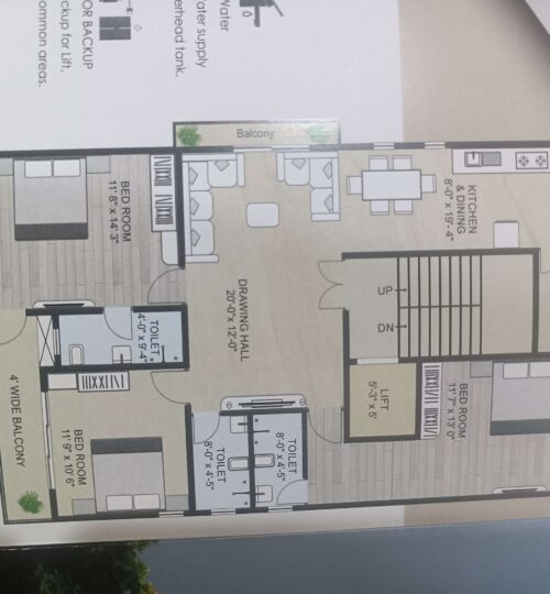 3 BHK 1165 sq.ft flat manish nagar, nagpur