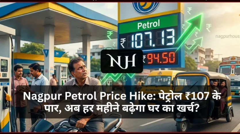 Nagpur Petrol Price Hike: पेट्रोल ₹107 के पार, अब हर महीने बढ़ेगा घर का खर्च?